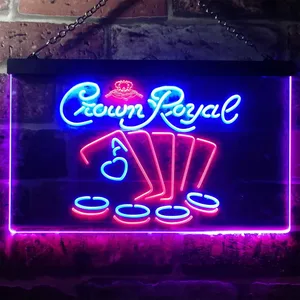 Crown Royal Cards Neon-Like LED Sign