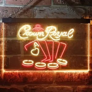 Crown Royal Cards Neon-Like LED Sign