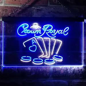 Crown Royal Cards Neon-Like LED Sign