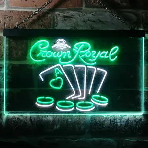 Crown Royal Cards Neon-Like LED Sign