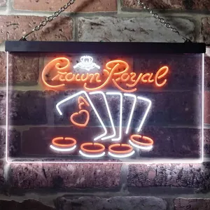 Crown Royal Cards Neon-Like LED Sign