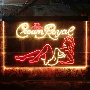 Crown Royal Girl 1 Neon-Like LED Sign