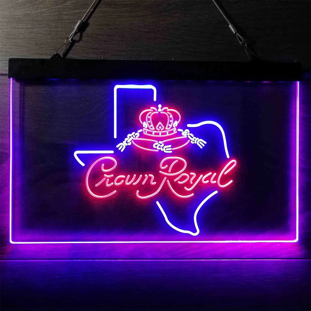 Crown Royal Texas Map Neon-Like LED Sign