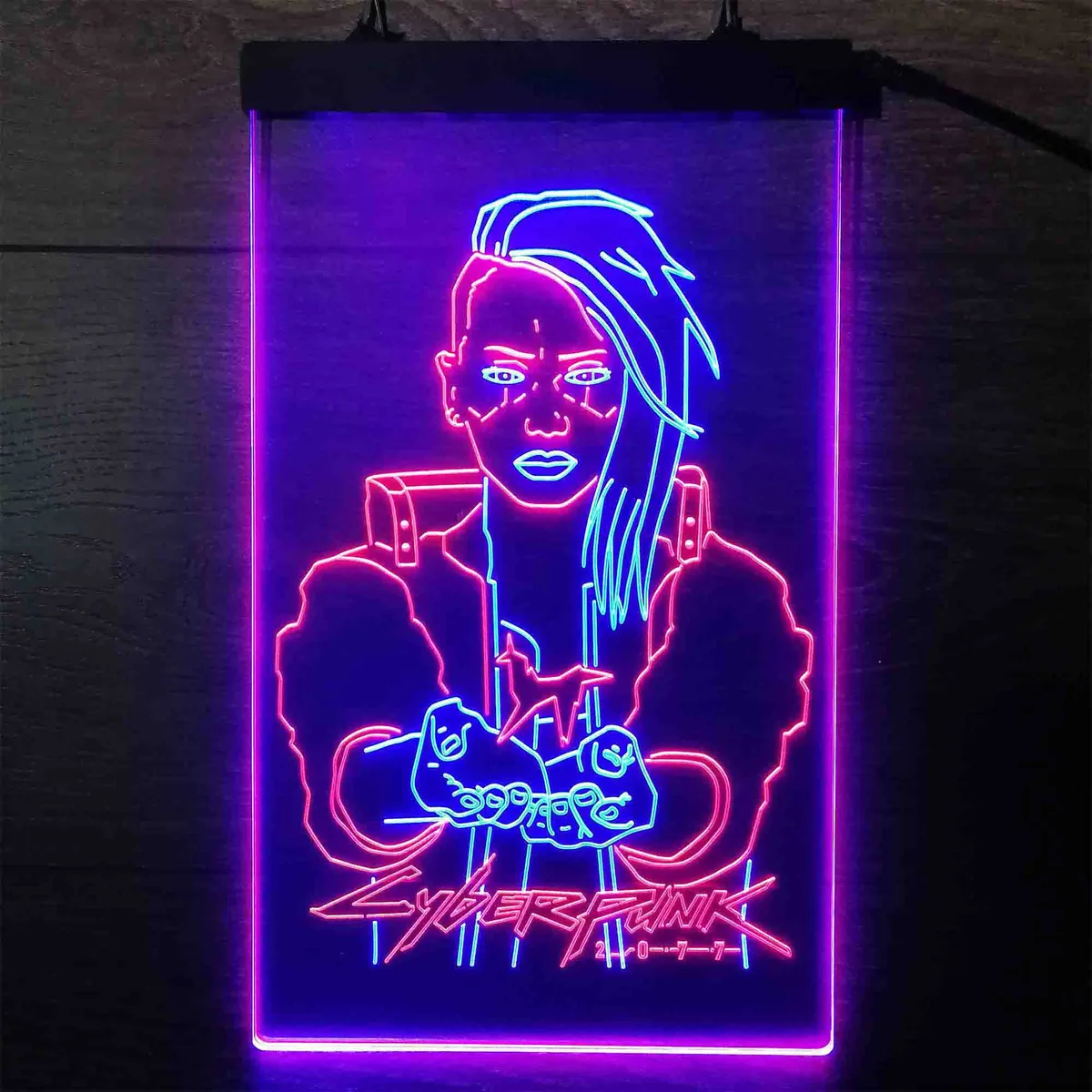 Cyberpunk 2077 Female V Neon-Like LED Sign
