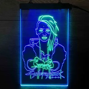 Cyberpunk 2077 Female V Neon-Like LED Sign