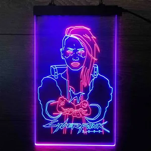 Cyberpunk 2077 Female V Neon-Like LED Sign