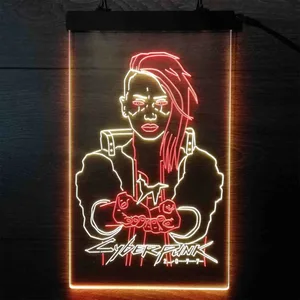 Cyberpunk 2077 Female V Neon-Like LED Sign