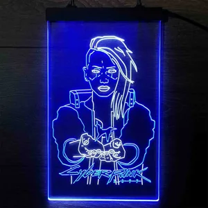 Cyberpunk 2077 Female V Neon-Like LED Sign