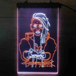 Cyberpunk 2077 Female V Neon-Like LED Sign
