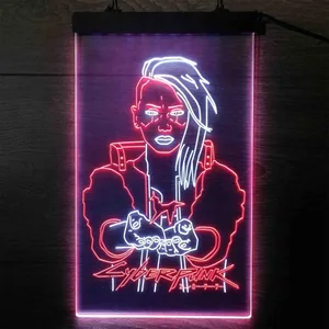 Cyberpunk 2077 Female V Neon-Like LED Sign