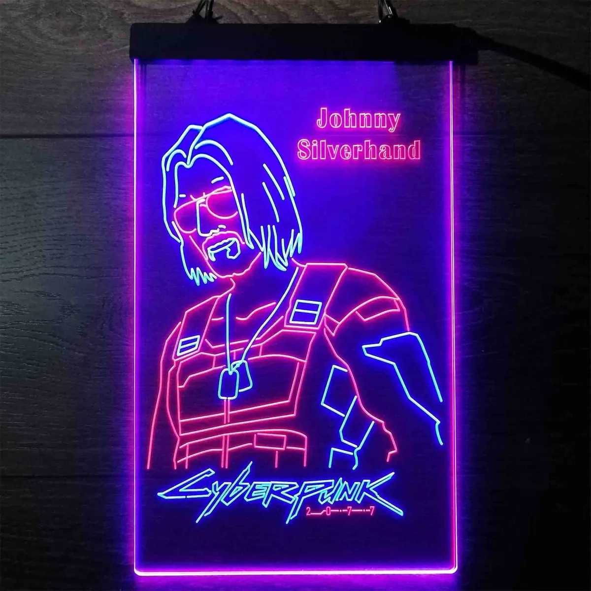 Cyberpunk 2077 Johnny Silverhand Neon-Like LED Sign
