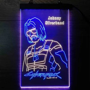 Cyberpunk 2077 Johnny Silverhand Neon-Like LED Sign