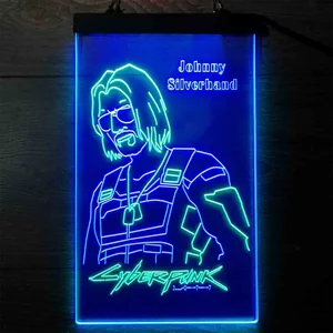 Cyberpunk 2077 Johnny Silverhand Neon-Like LED Sign