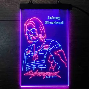Cyberpunk 2077 Johnny Silverhand Neon-Like LED Sign