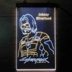 Cyberpunk 2077 Johnny Silverhand Neon-Like LED Sign