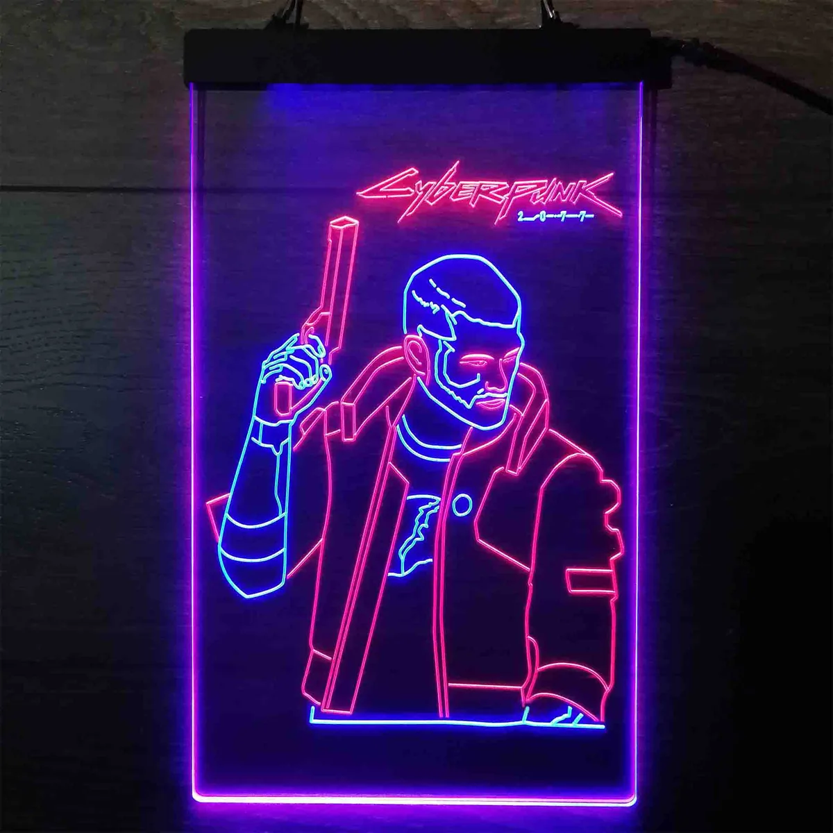 Cyberpunk 2077 Male V Neon-Like LED Sign