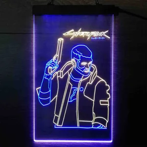 Cyberpunk 2077 Male V Neon-Like LED Sign