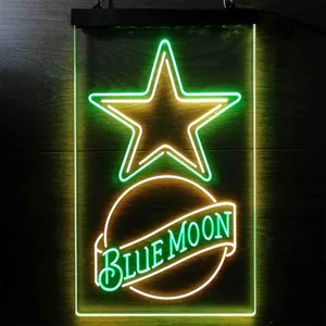 Dallas Cowboys Blue Moon Neon-Like LED Sign