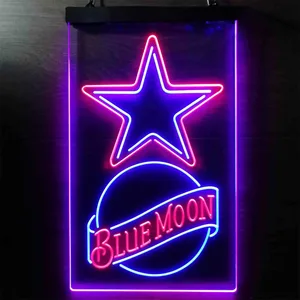 Dallas Cowboys Blue Moon Neon-Like LED Sign