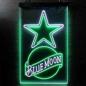 Dallas Cowboys Blue Moon Neon-Like LED Sign