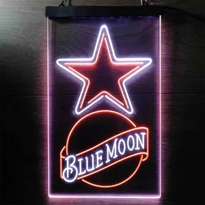 Dallas Cowboys Blue Moon Neon-Like LED Sign