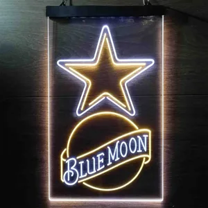 Dallas Cowboys Blue Moon Neon-Like LED Sign