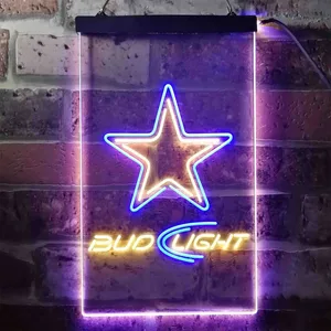 Dallas Cowboys Bud Light 2 Neon-Like LED Sign