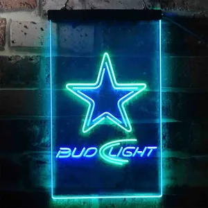 Dallas Cowboys Bud Light 2 Neon-Like LED Sign