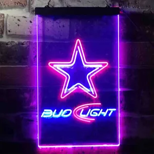 Dallas Cowboys Bud Light 2 Neon-Like LED Sign