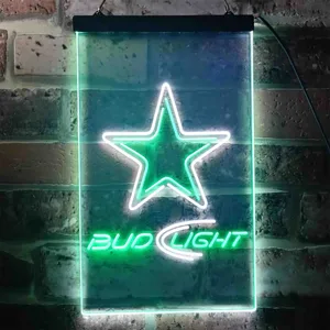 Dallas Cowboys Bud Light 2 Neon-Like LED Sign