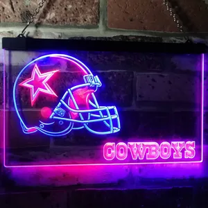 Dallas Cowboys Helmet Neon-Like LED Sign