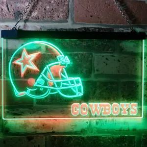 Dallas Cowboys Helmet Neon-Like LED Sign