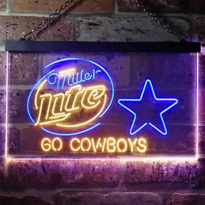 Dallas Cowboys Miller Lite Neon-Like LED Sign
