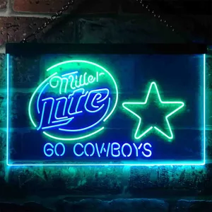 Dallas Cowboys Miller Lite Neon-Like LED Sign