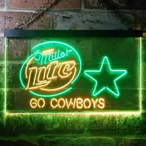 Dallas Cowboys Miller Lite Neon-Like LED Sign