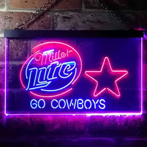 Dallas Cowboys Miller Lite Neon-Like LED Sign