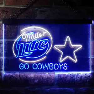 Dallas Cowboys Miller Lite Neon-Like LED Sign