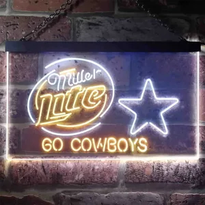 Dallas Cowboys Miller Lite Neon-Like LED Sign