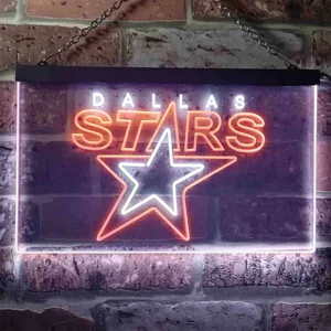 Dallas Stars Logo 2 Neon-Like LED Sign - Legacy Edition