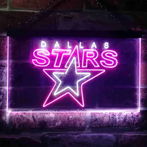 Dallas Stars Logo 2 Neon-Like LED Sign - Legacy Edition
