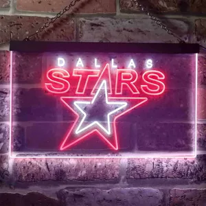 Dallas Stars Logo 2 Neon-Like LED Sign - Legacy Edition