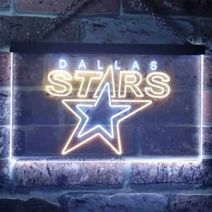 Dallas Stars Logo 2 Neon-Like LED Sign - Legacy Edition
