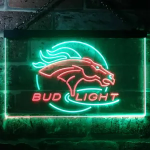 Denver Broncos Bud Light Neon-Like LED Sign