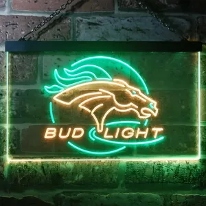 Denver Broncos Bud Light Neon-Like LED Sign