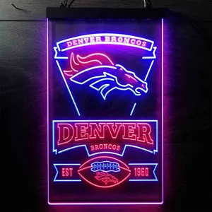 Denver Broncos EST 1960 Neon-Like LED Sign