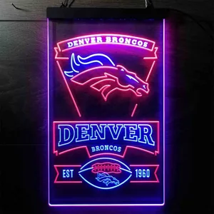 Denver Broncos EST 1960 Neon-Like LED Sign