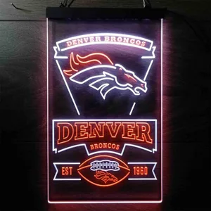 Denver Broncos EST 1960 Neon-Like LED Sign
