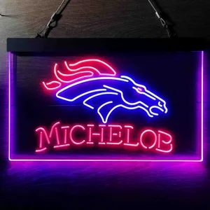 Denver Broncos Michelob Neon-Like LED Sign
