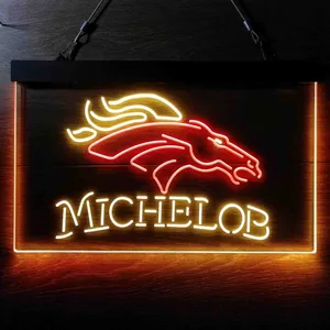 Denver Broncos Michelob Neon-Like LED Sign