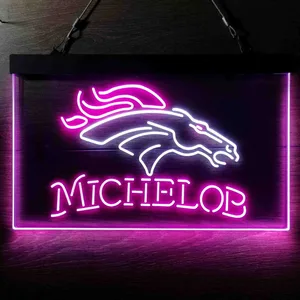 Denver Broncos Michelob Neon-Like LED Sign